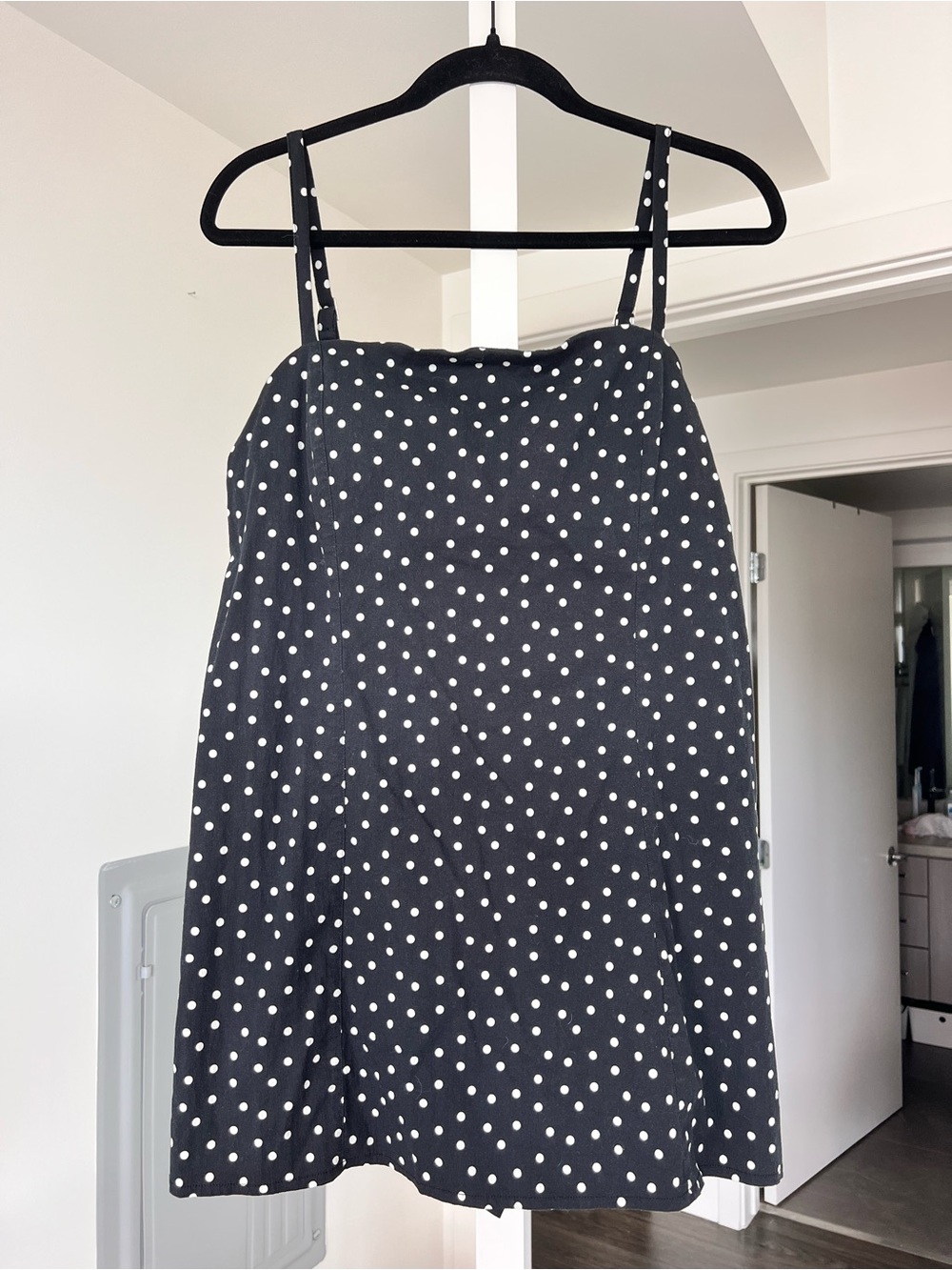 Abercrombie & Fitch Cotton Skort Mini Dress Black & White Size L Petite